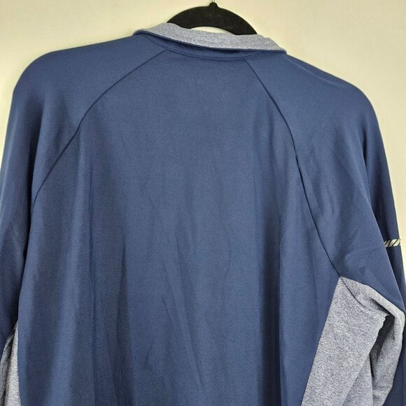 Sport-Tek Long Sleeve 1/4 Zip Pullover Mens Size L Navy Blue Shirt - Picture 3 of 12